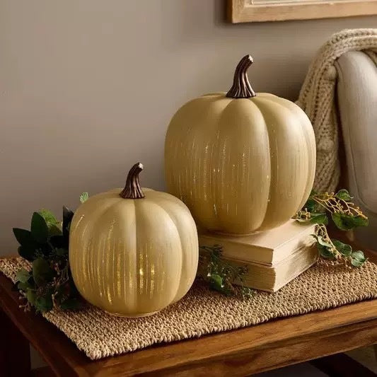 Glitter Resin Pumpkin Ornament | Halloween & Autumn Home Decor