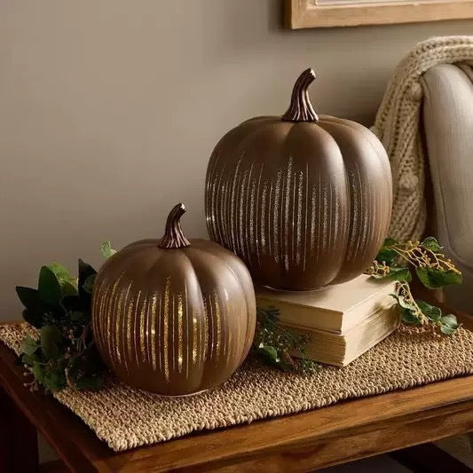Glitter Resin Pumpkin Ornament | Halloween & Autumn Home Decor
