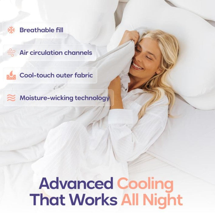 Cloud Quilt | Cooling Summer Comforter with Feather Velvet Filling