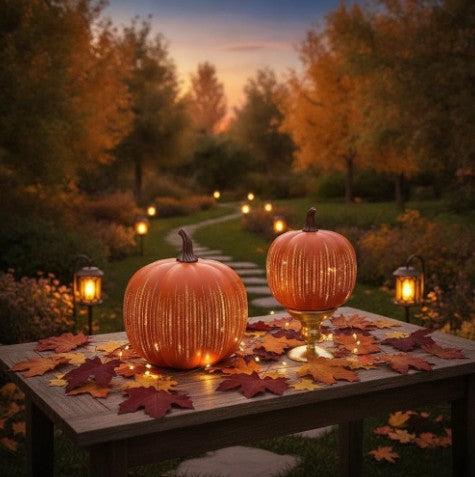 Glitter Resin Pumpkin Ornament | Halloween & Autumn Home Decor
