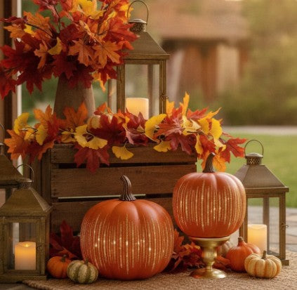 Glitter Resin Pumpkin Ornament | Halloween & Autumn Home Decor