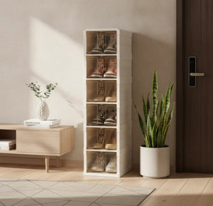 Kanso Foldable Shoe Rack | Slim Stackable Entryway Organiser
