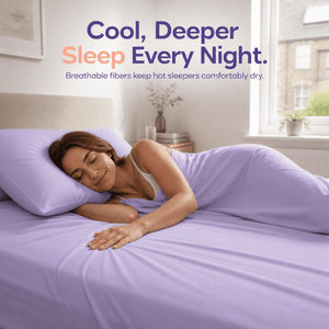 Cooling Nylon Fitted Sheet Set – Breathable Bedding with Pillowcases | TokyoHome - TokyoHome