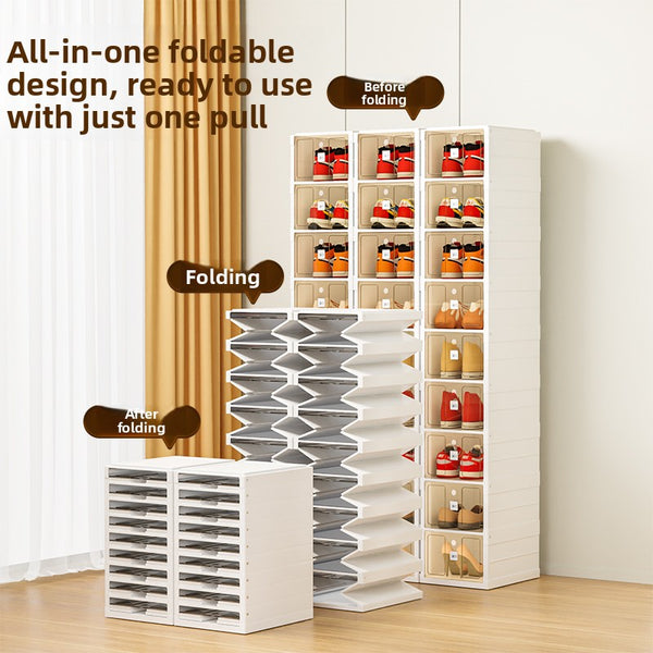 Slim Foldable Shoe Organizer