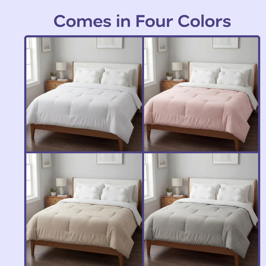 Cloud Quilt | Cooling Summer Comforter with Feather Velvet Filling