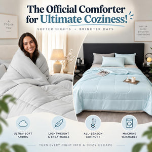 Double-Stuffed Ultra-Soft All Seasons Comforter – Machine Washable - TokyoHome