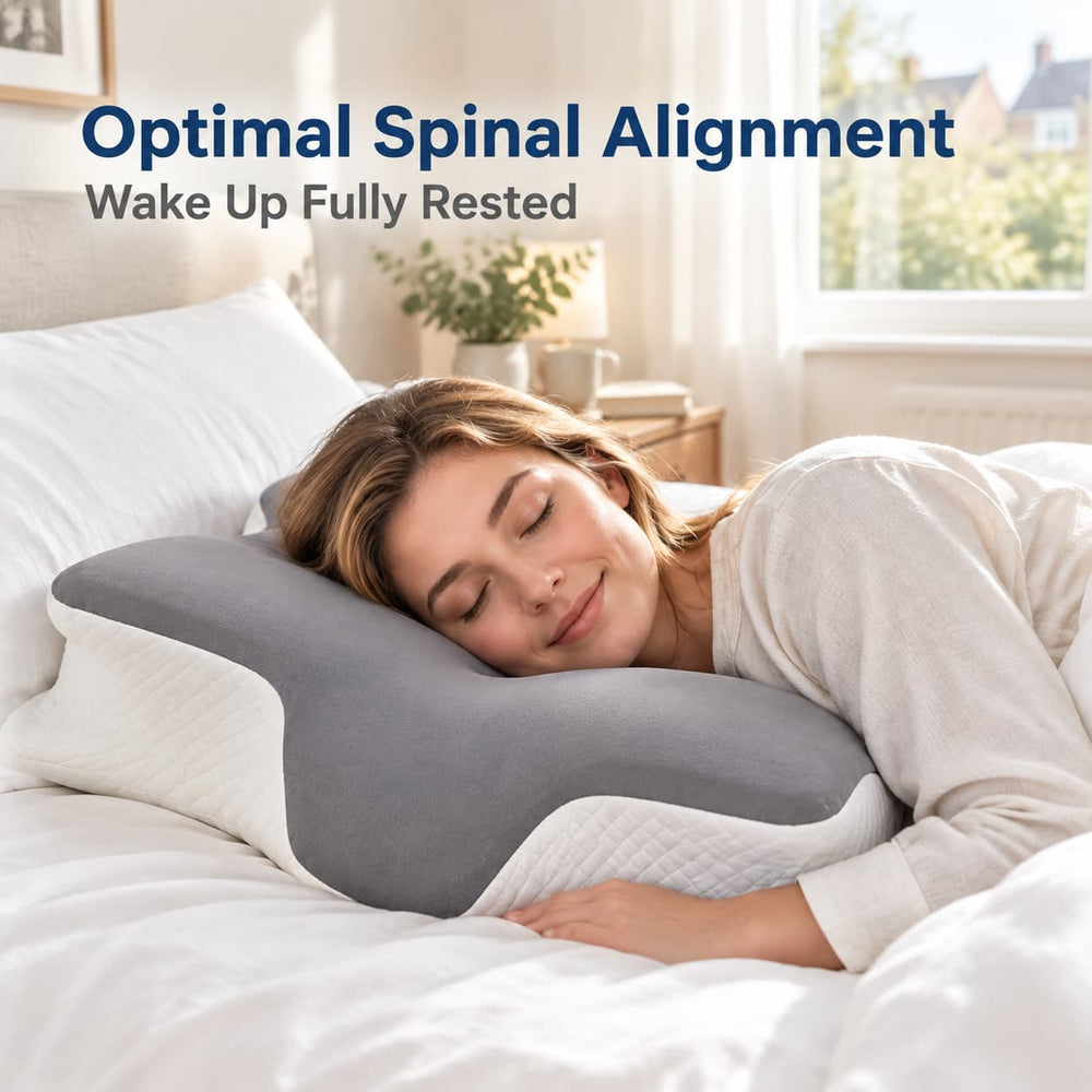 Ergonomic Memory Foam Cervical Pillow – Butterfly Shape for Neck & Shoulder Pain Relief - TokyoHome