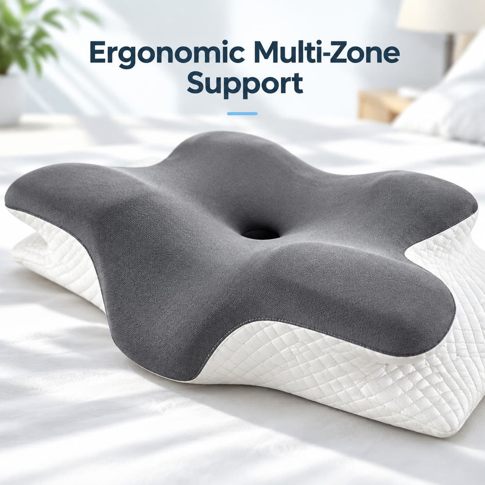 Ergonomic Memory Foam Cervical Pillow – Butterfly Shape for Neck & Shoulder Pain Relief - TokyoHome