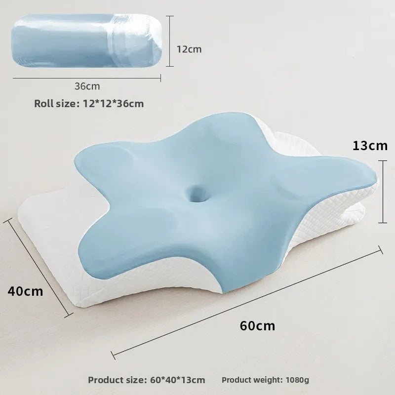 Ergonomic Memory Foam Cervical Pillow – Butterfly Shape for Neck & Shoulder Pain Relief - TokyoHome