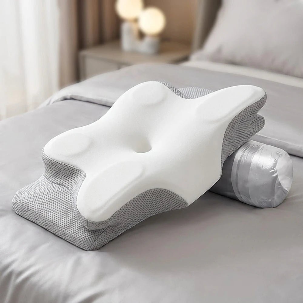 Ergonomic Memory Foam Cervical Pillow – Butterfly Shape for Neck & Shoulder Pain Relief - TokyoHome