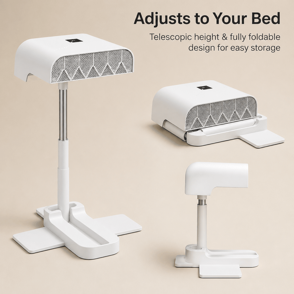 Portable Quilt Fan – 5-Speed Remote Control Bed Fan for Better Sleep - TokyoHome